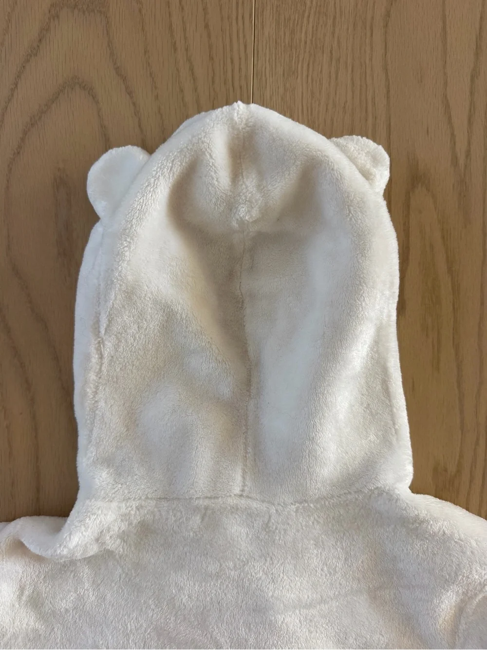 Pottery Barn Kids White Polar Bear Critter Hooded Plush Fleece Robe Large Size 8